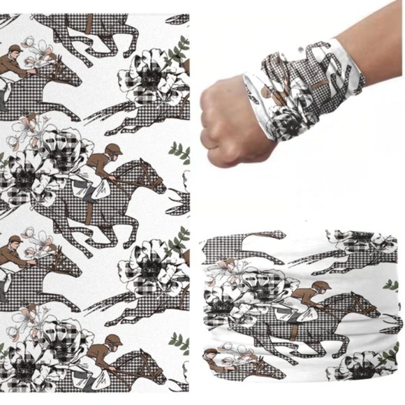 EQUESTRIAN Horse & Rider Face Mask Gaiter - Picture 1 of 12